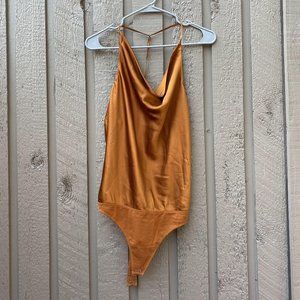Abercrombie Cowl Neck Satin Bodysuit
